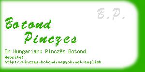 botond pinczes business card